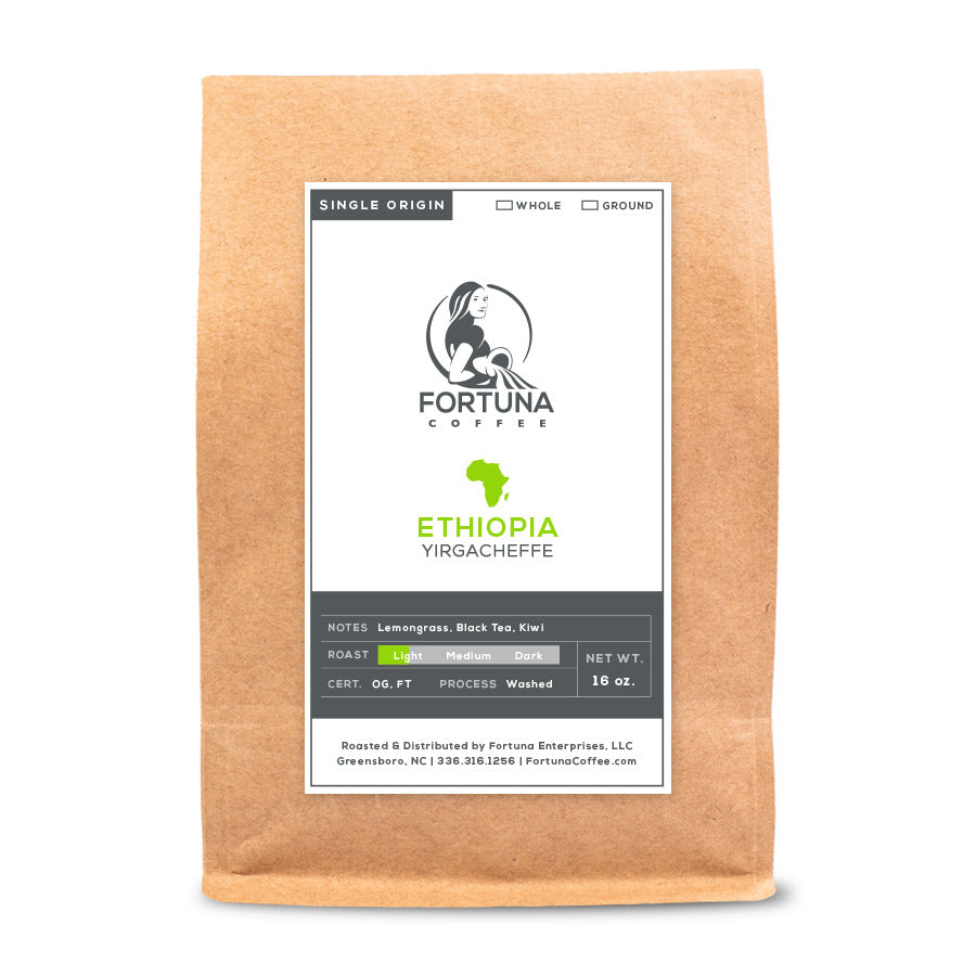 Organic Fair Trade Ethiopia Yirgacheffe - Fortuna Coffee