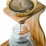 Hario V60 Oliver Wood Stand Set - Fortuna Coffee