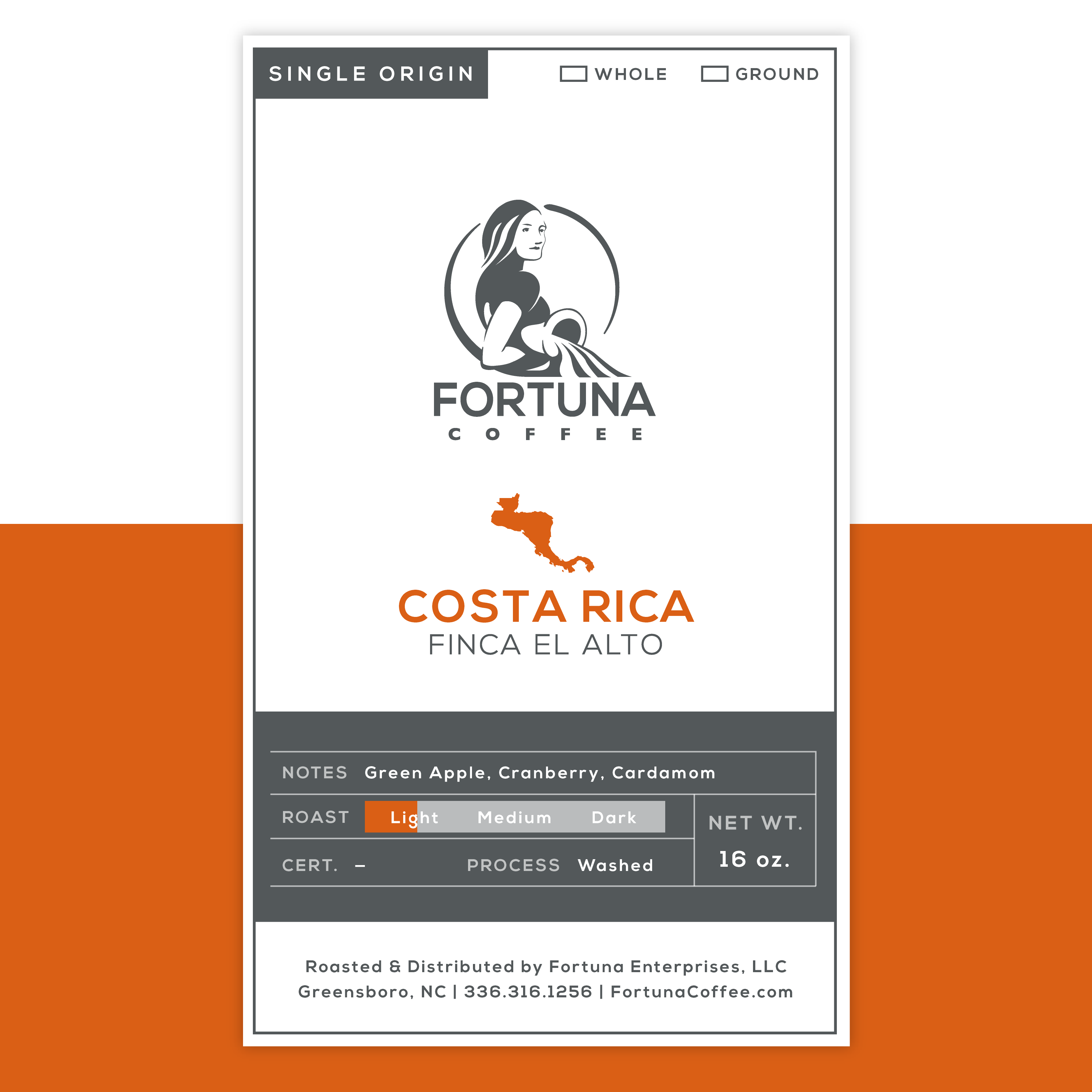 Costa Rica Finca El Alto - Fortuna Coffee